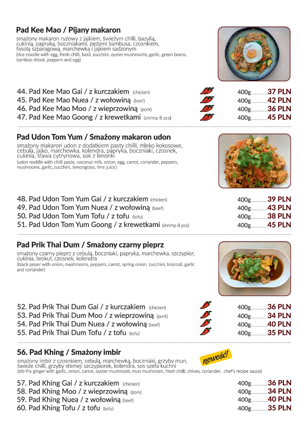 Aroi_Menu Styczeń